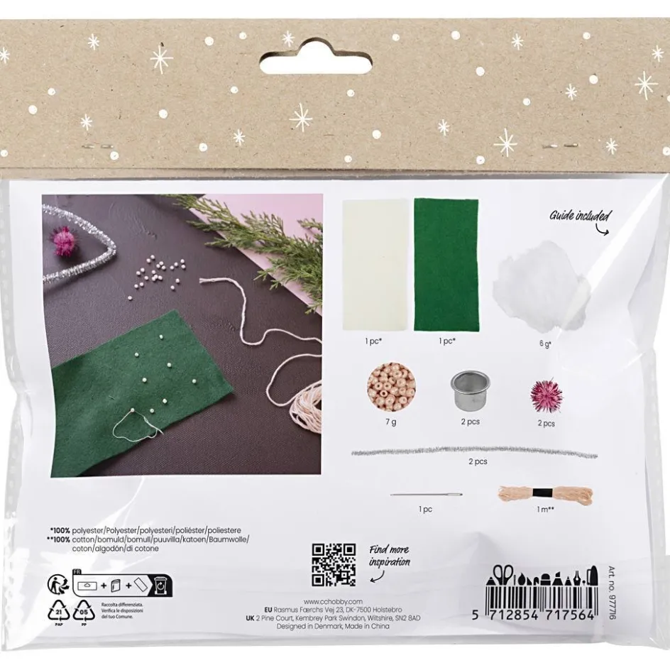 Creativ Company Mini Craft Kit Sewing| Felt And Fleece|Diy-Kits, Textiles And Yarn