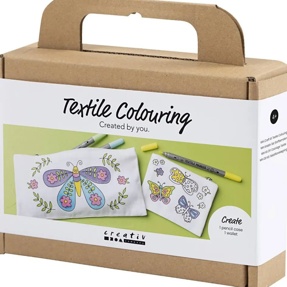 Creativ Company Mini Craft Kit Textile Colouring| Finished Articles|Diy-Kits, Textiles And Yarn