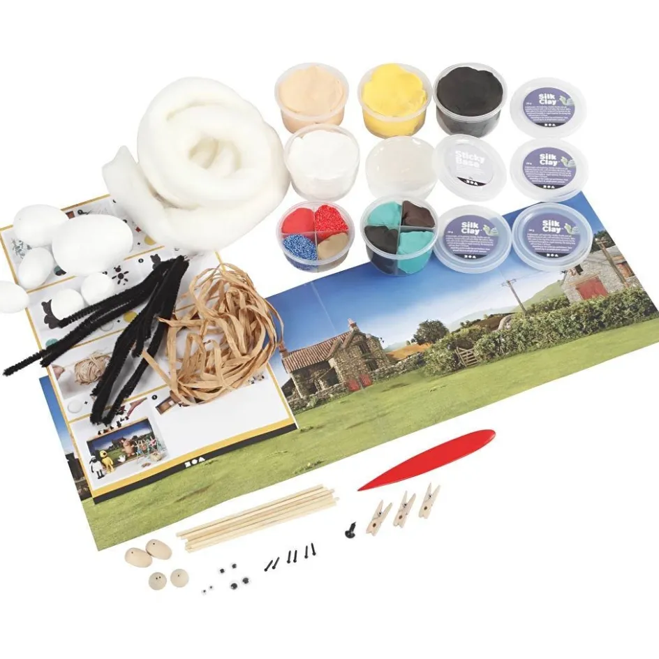 Shaun the Sheep Mossy Bottom Farm| Air Drying Clay And Modelling Compounds|Diy-Kits, Modelling And Casting