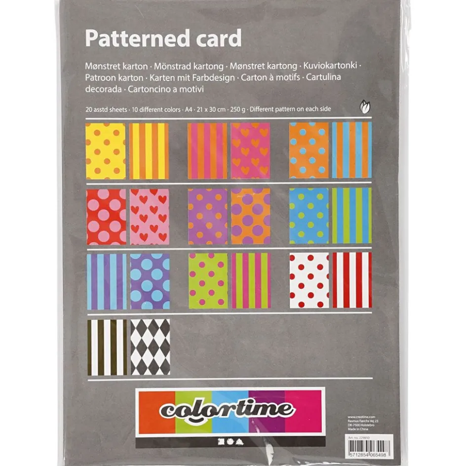 Creativ Company Patterned Card| Advent Gifts And Calendar Gifts|Paper And Card