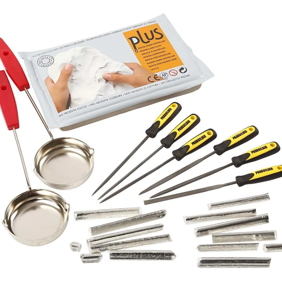 EasyKit Pewter Casting in Clay| Creative Classroom Sets|Tin Casting