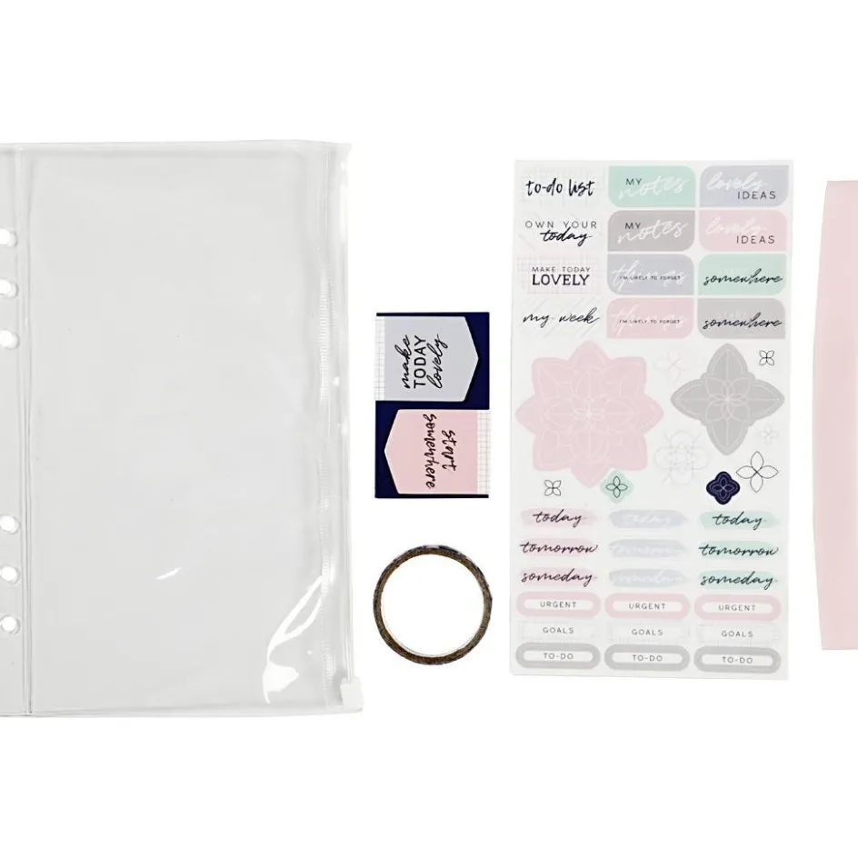 Creativ Company Plastic pouch with accessories| Calendars, Notebooks And Colouring Books