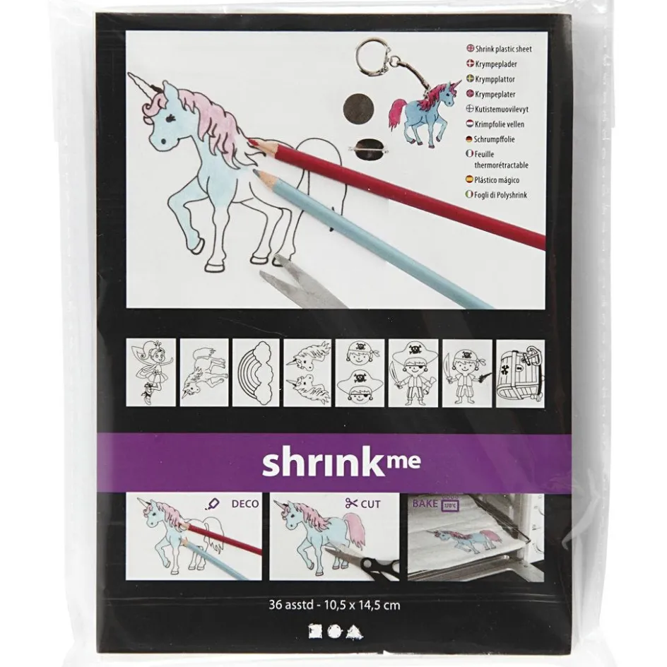 Creativ Company Shrink plastic sheets with motifs| Shrink Plastic
