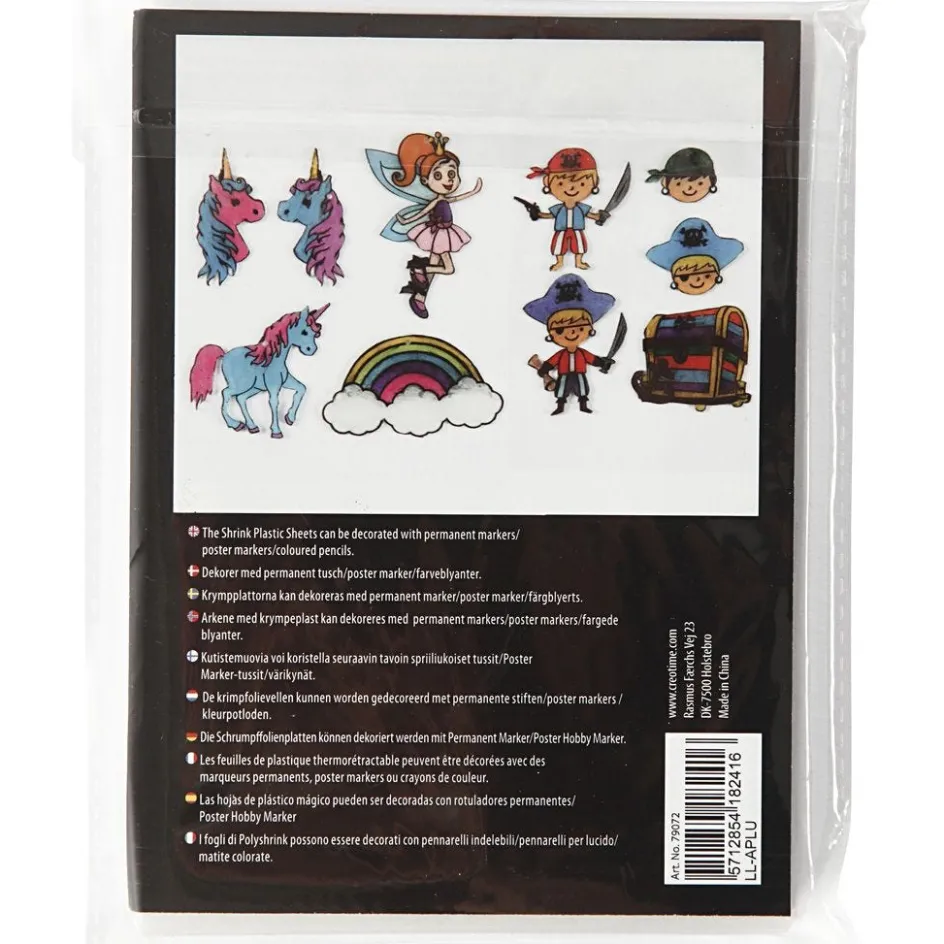 Creativ Company Shrink plastic sheets with motifs| Shrink Plastic