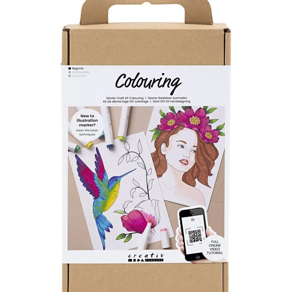 Creativ Company Starter Craft Kit Colouring| Felt Tips|Pencils And Chalks