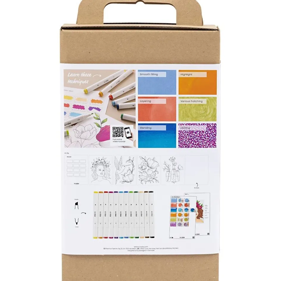 Creativ Company Starter Craft Kit Colouring| Felt Tips|Pencils And Chalks