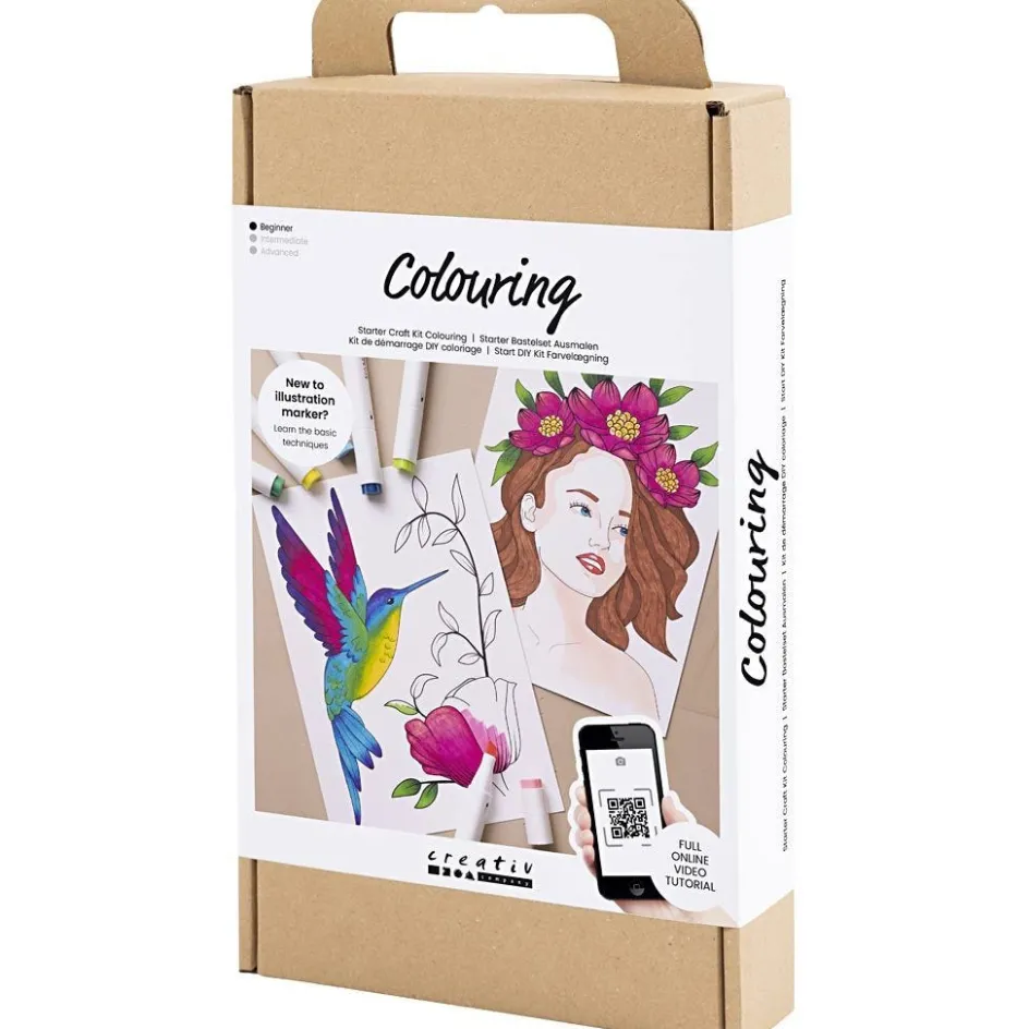 Creativ Company Starter Craft Kit Colouring| Felt Tips|Pencils And Chalks