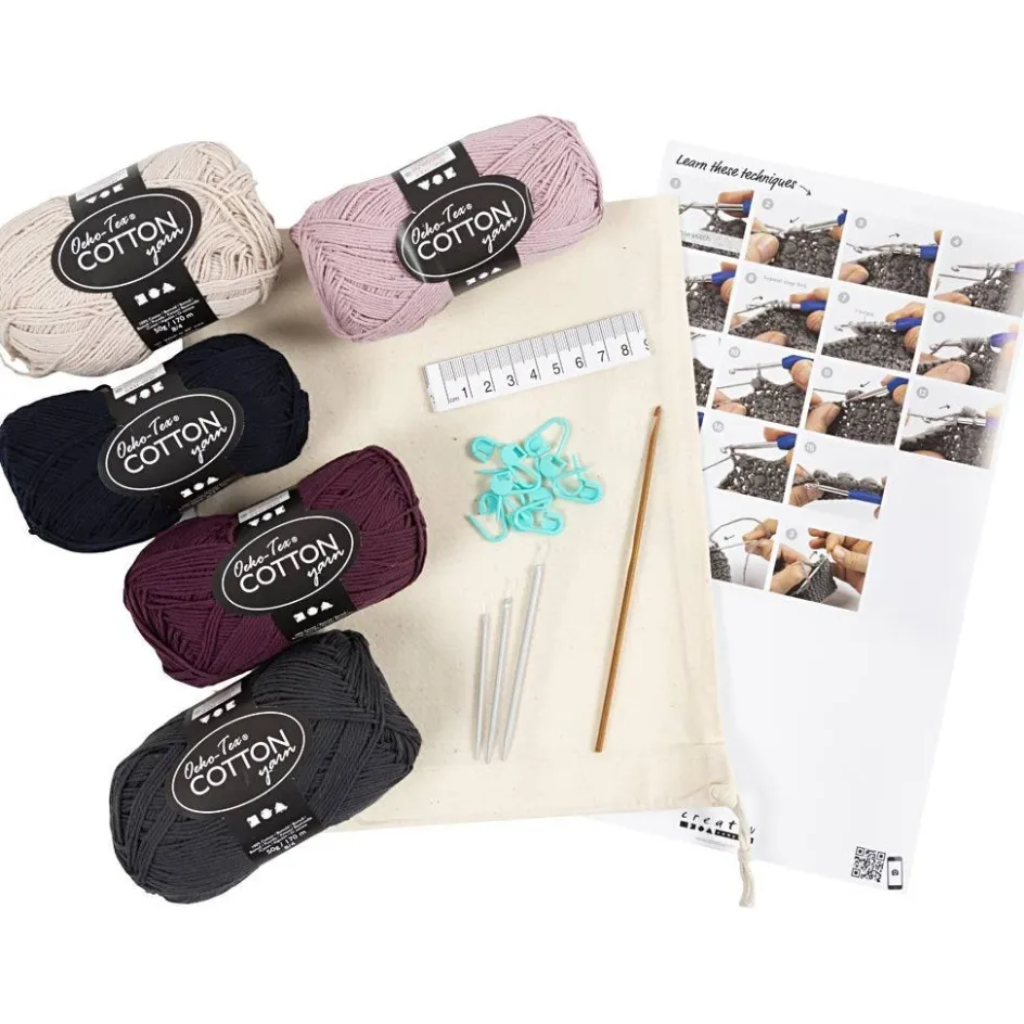 Creativ Company Starter Craft Kit Crochet| Yarn|Diy-Kits, Textiles And Yarn