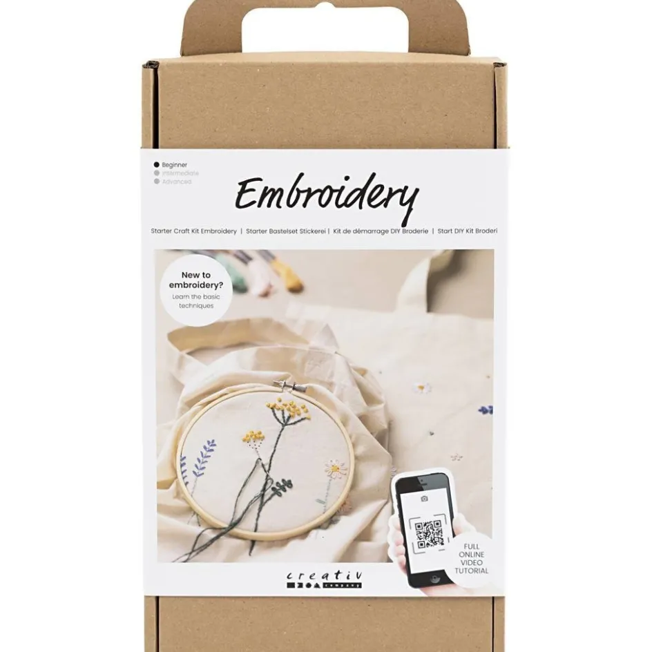 Creativ Company Starter Craft Kit Embroidery| Embroidery And Needle Punch|Diy-Kits, Textiles And Yarn