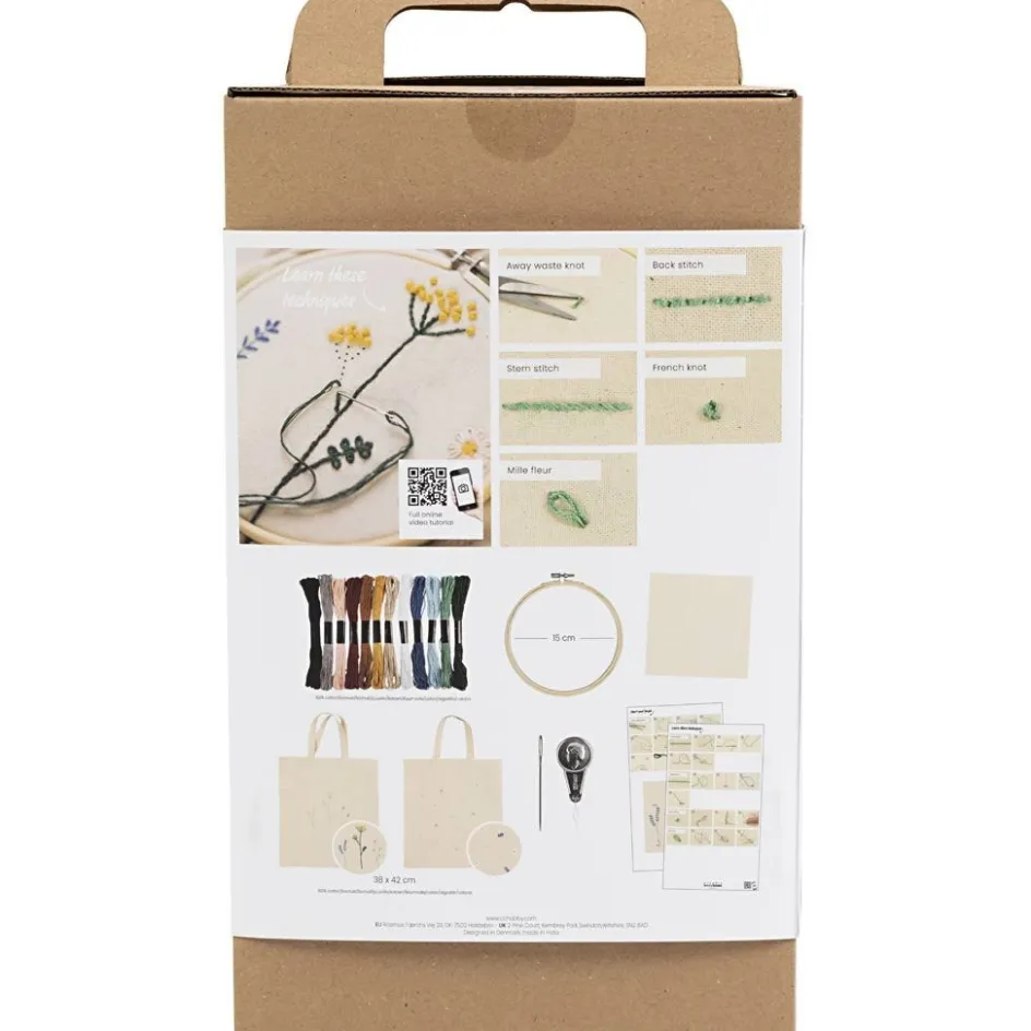 Creativ Company Starter Craft Kit Embroidery| Embroidery And Needle Punch|Diy-Kits, Textiles And Yarn