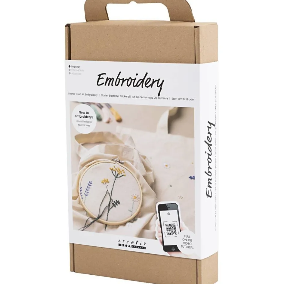 Creativ Company Starter Craft Kit Embroidery| Embroidery And Needle Punch|Diy-Kits, Textiles And Yarn