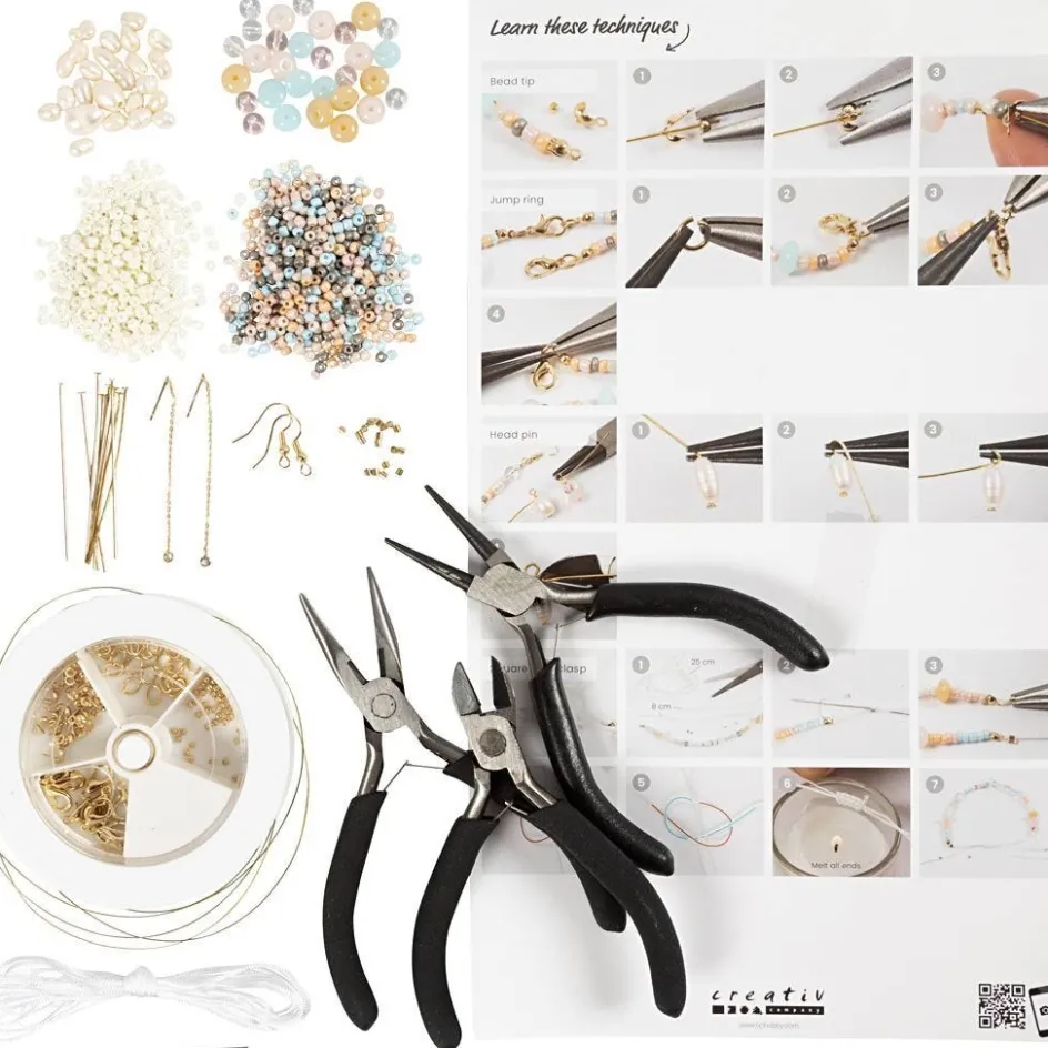 Creativ Company Starter Craft Kit Jewellery Classic Beads| Beads|Diy-Kits, Beads And Jewellery Making