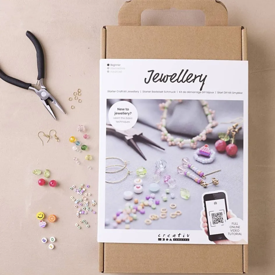 Creativ Company Starter Craft Kit Jewellery Vibrant Colours| Beads|Diy-Kits, Beads And Jewellery Making