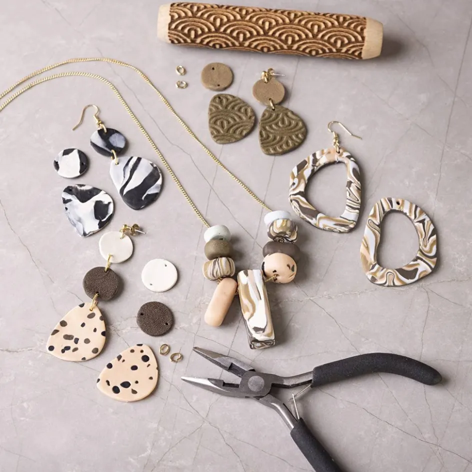 Creativ Company Starter Craft Kit Jewellery Clay| Beads|Diy-Kits, Beads And Jewellery Making