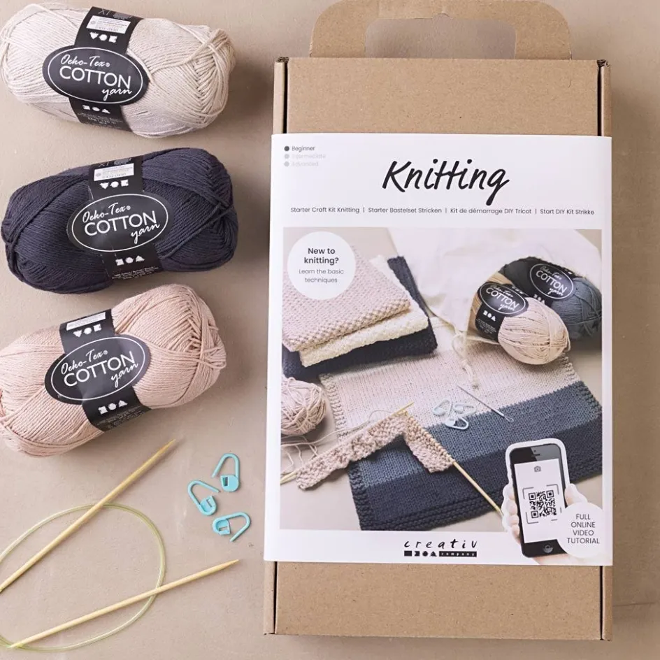 Creativ Company Starter Craft Kit Knitting| Yarn|Diy-Kits, Textiles And Yarn