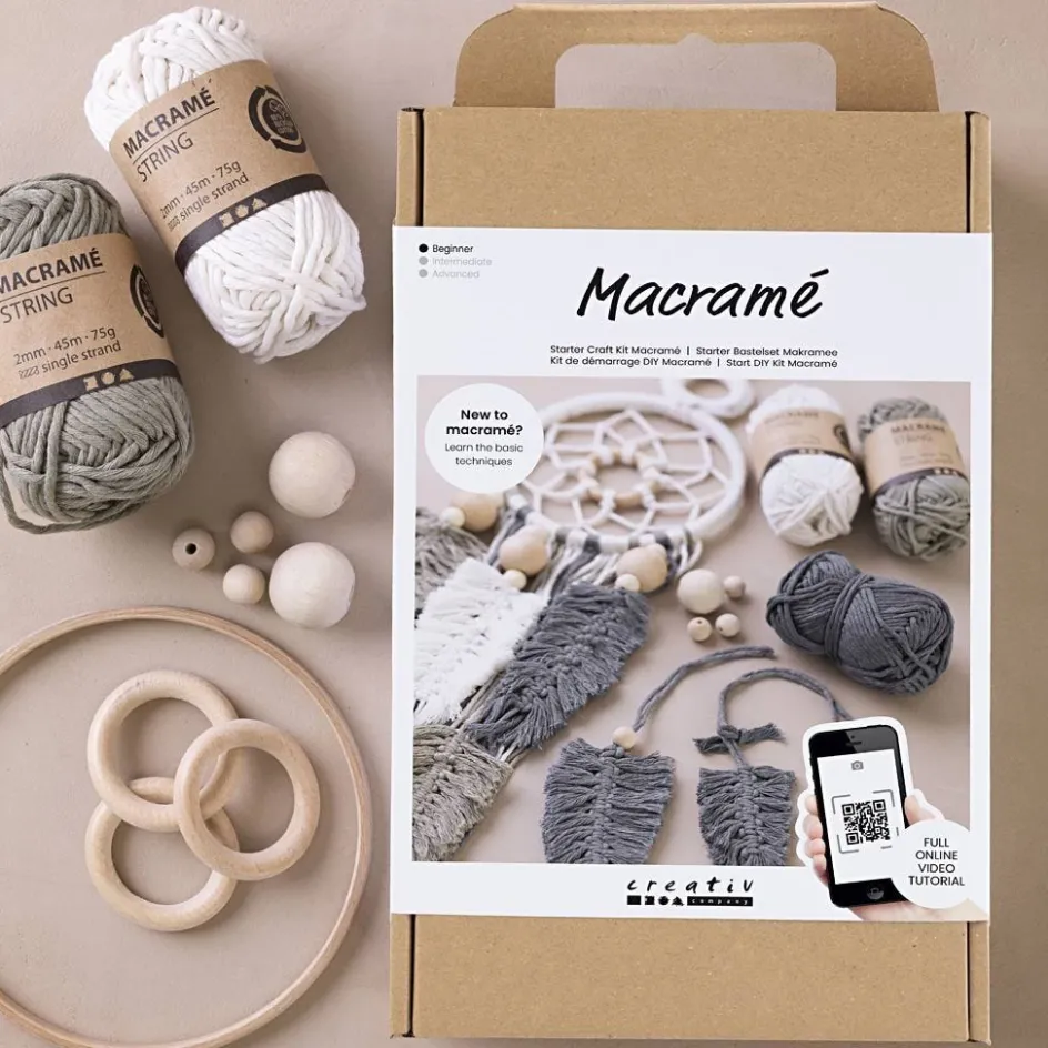 Creativ Company Starter Craft Kit Macramé| Macramé|Diy-Kits, Textiles And Yarn