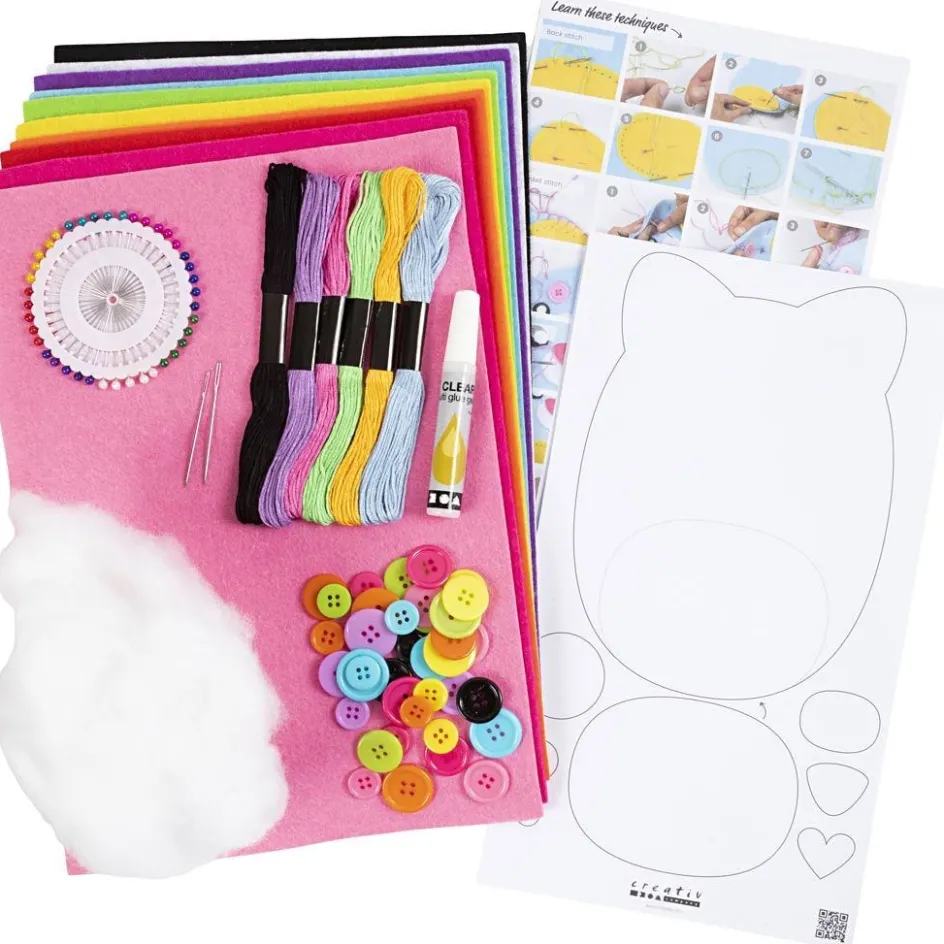 Creativ Company Starter Craft Kit Sewing| Felt And Fleece|Diy-Kits, Textiles And Yarn