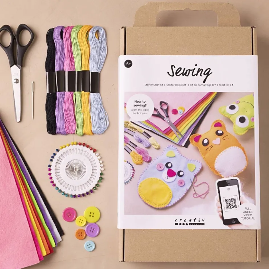 Creativ Company Starter Craft Kit Sewing| Felt And Fleece|Diy-Kits, Textiles And Yarn
