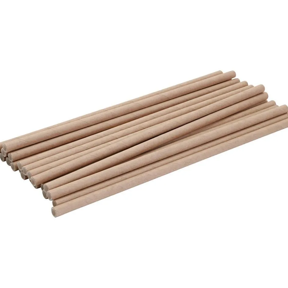 Creativ Company Straw of unbleached kraft paper| Party Items