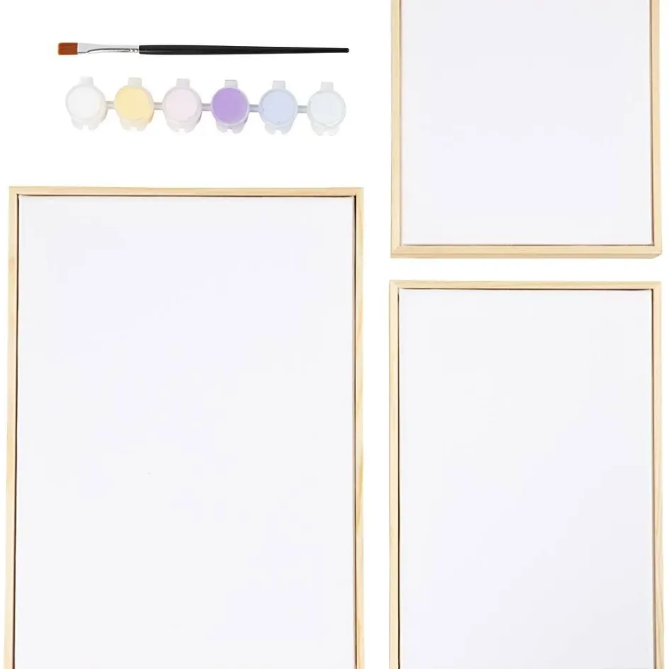 Creativ Company Stretched Canvas Mix| Textile Decoration|Watercolour Paints
