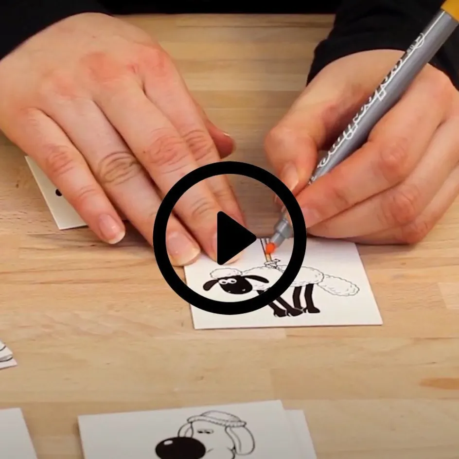 Shaun the Sheep Table display with material kits| Paper Decorations And Paper Figures|Paper And Card