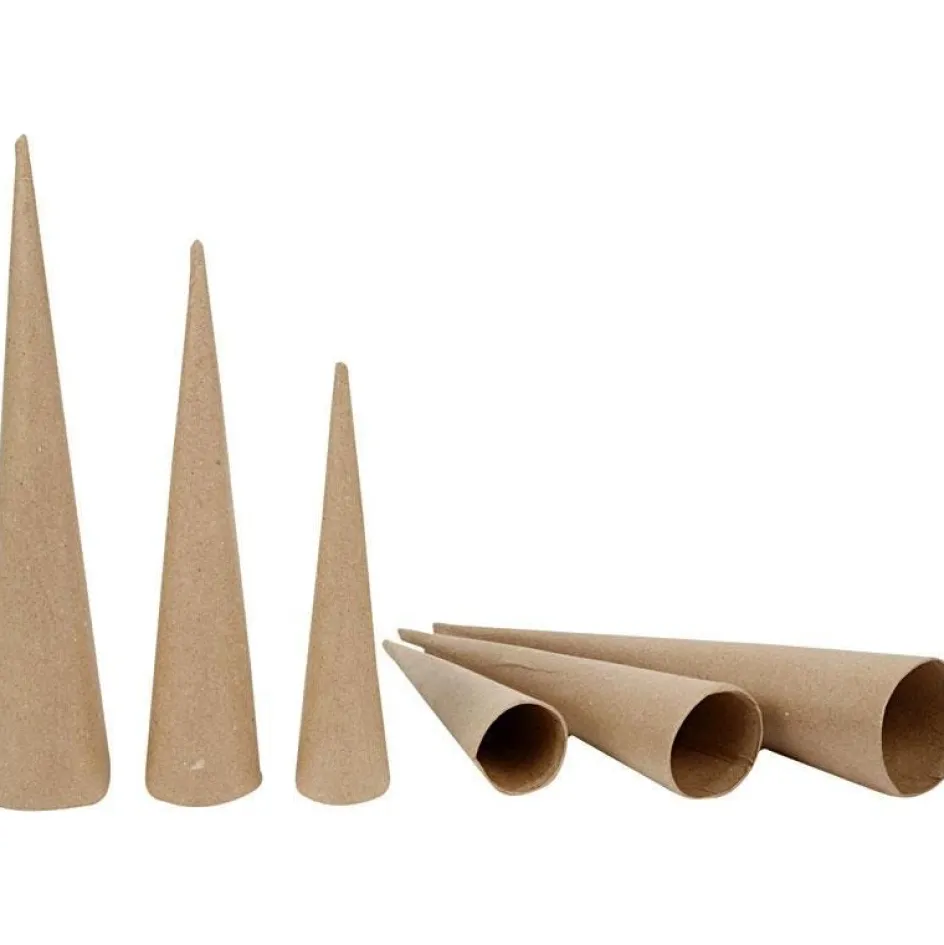 Creativ Company Tall Cones| Decorative Christmas Cones And Cornets