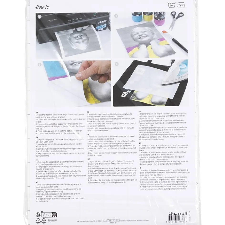 Creativ Company Transfer Sheet| Paints And Painting Accessories|Textile Decoration