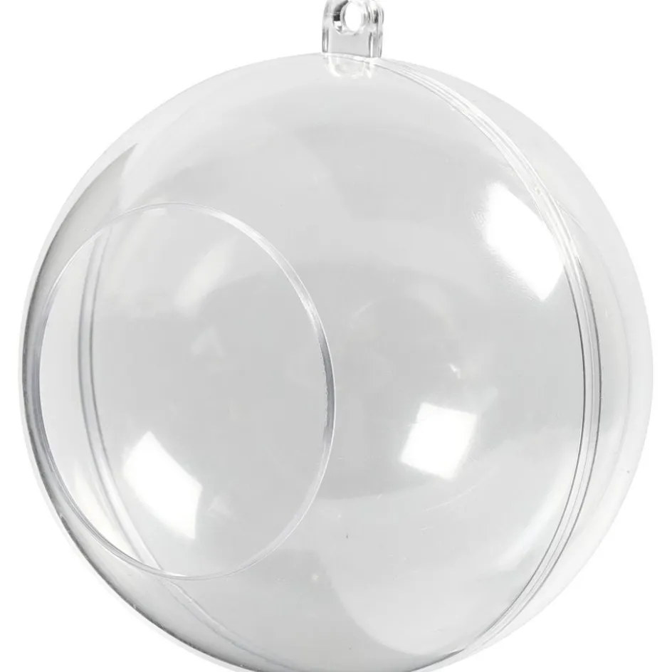 Creativ Company Two-Piece Open Acrylic Bauble| Figures, Eggs And Animals For Decorating