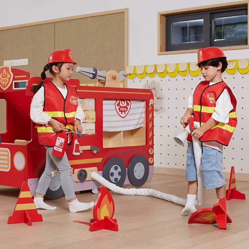 VIGA Large Fire Truck| Indoor Play