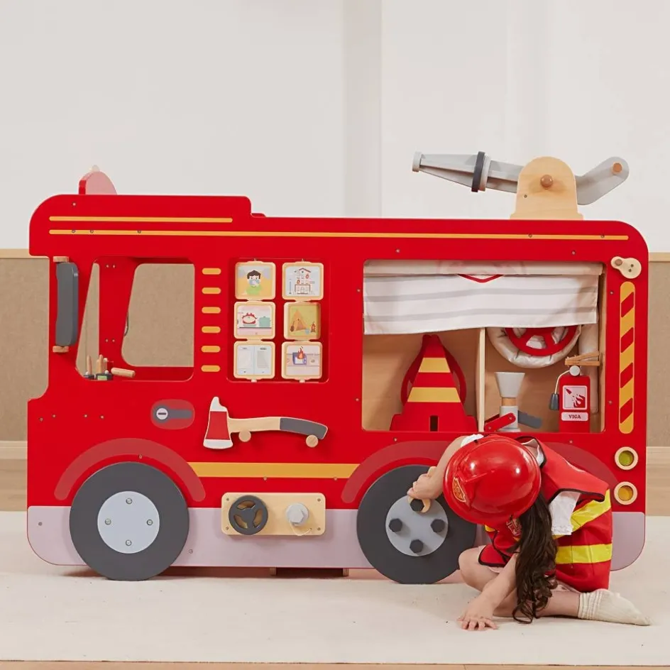 VIGA Large Fire Truck| Indoor Play