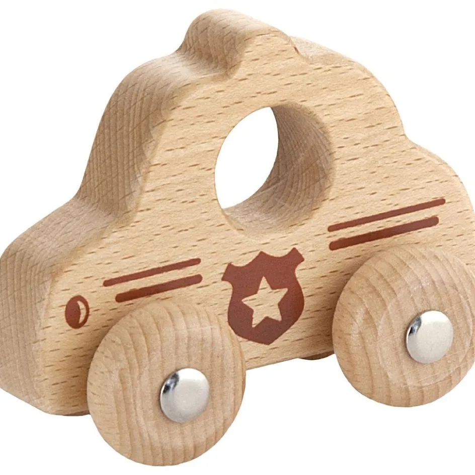 VIGA Small Wooden Police Car| Indoor Play