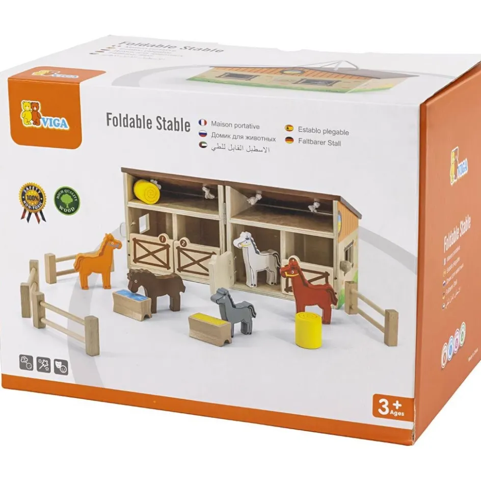 VIGA toy horse stable| Indoor Play