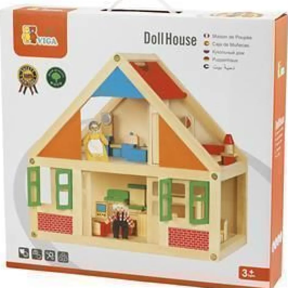 VIGA wooden doll's house| Indoor Play