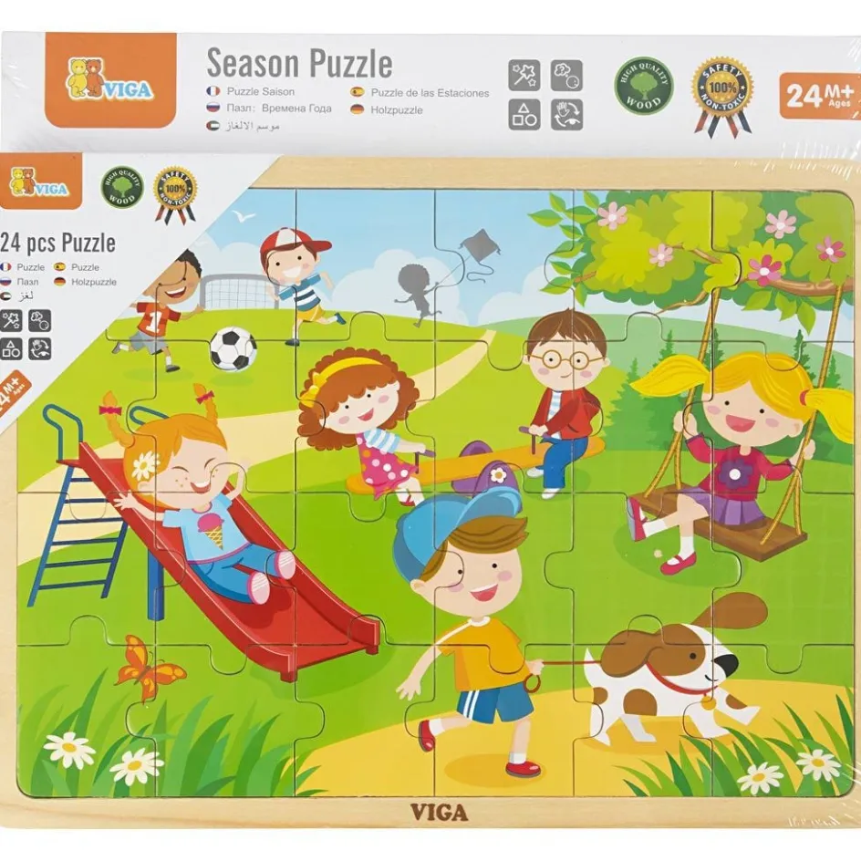 VIGA Wooden jigsaw puzzles| Indoor Play