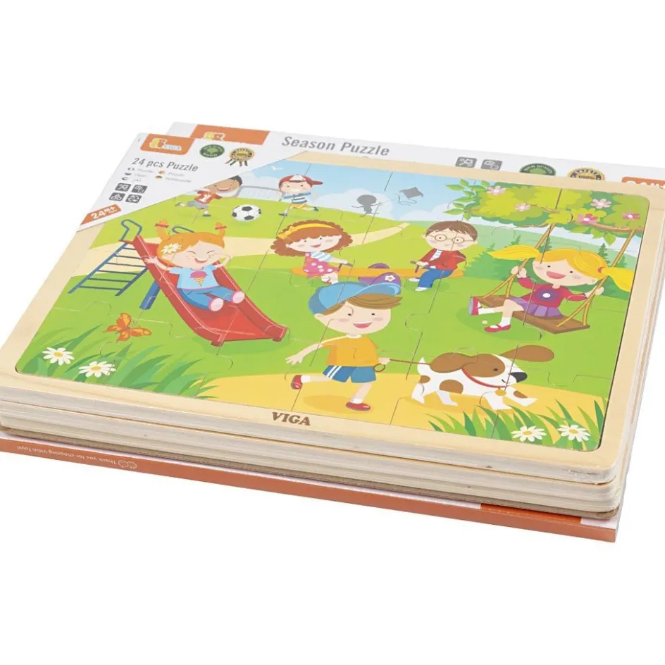 VIGA Wooden jigsaw puzzles| Indoor Play