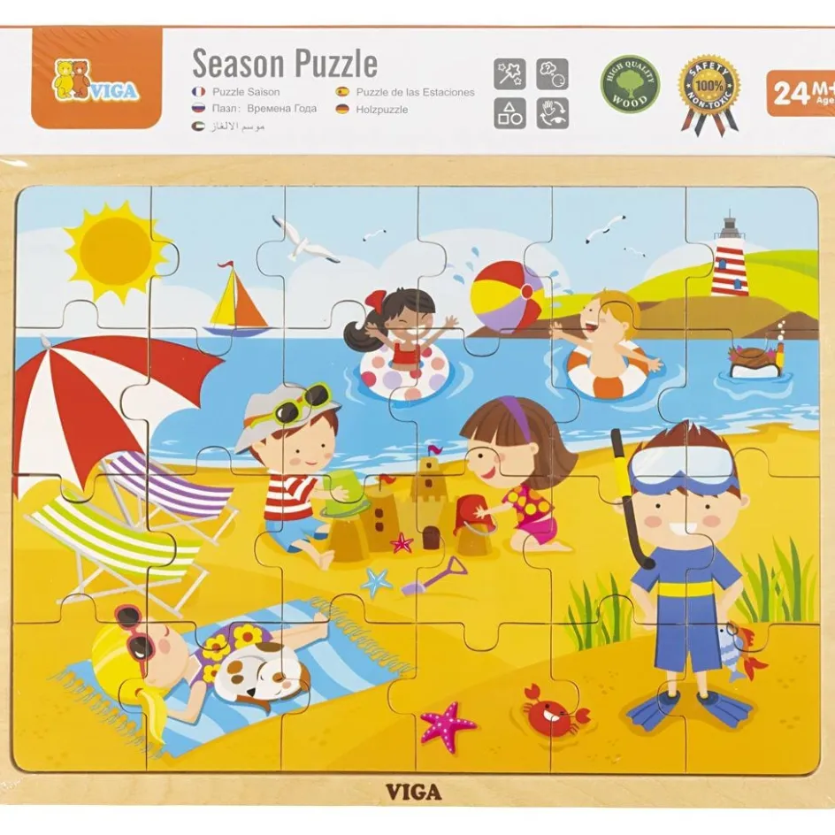 VIGA wooden jigsaw puzzle| Indoor Play