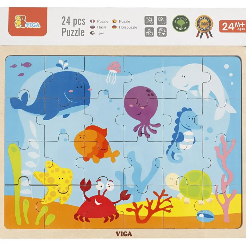 VIGA Wooden Jigsaw Puzzles| Indoor Play