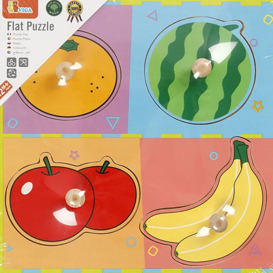 VIGA wooden knob puzzles| Indoor Play