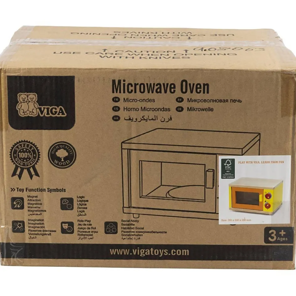 VIGA wooden play microwave| Indoor Play