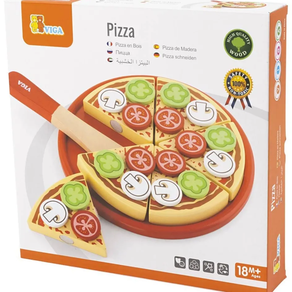 VIGA wooden play pizza| Indoor Play