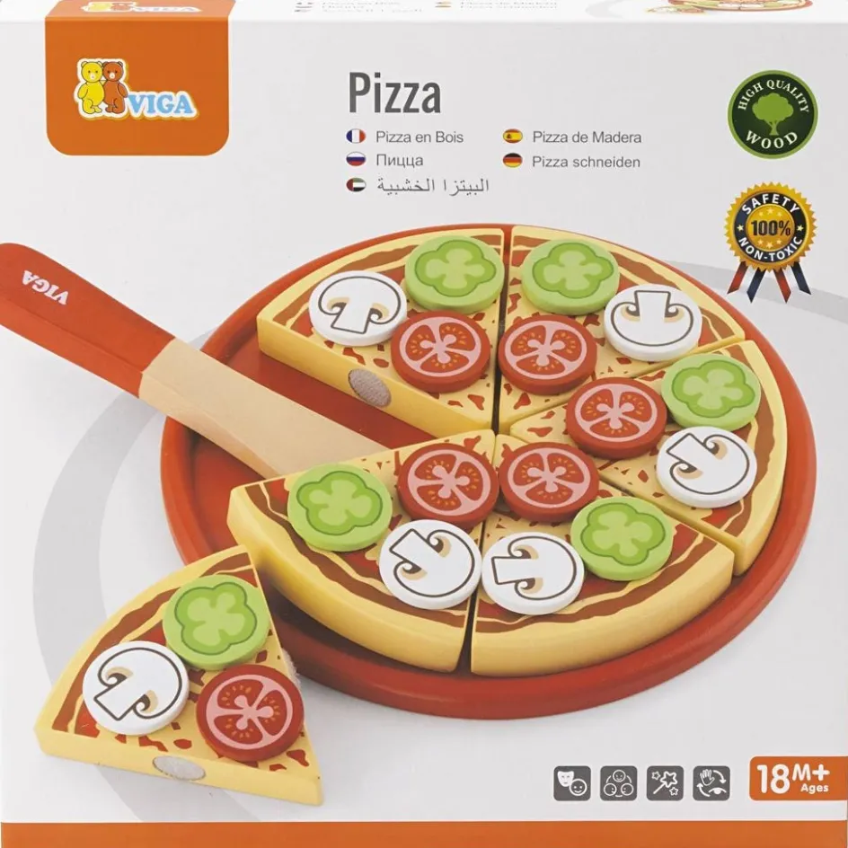 VIGA wooden play pizza| Indoor Play