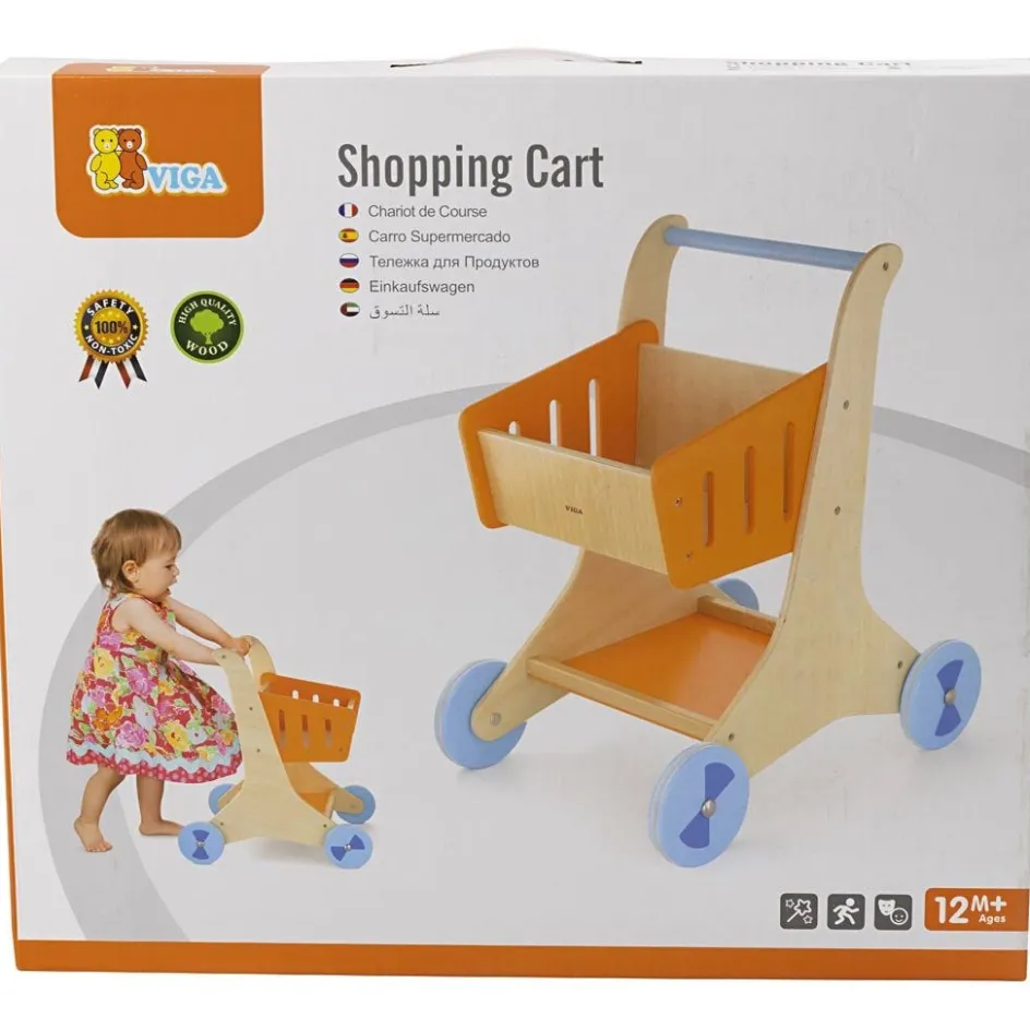 VIGA wooden shopping trolley| Indoor Play