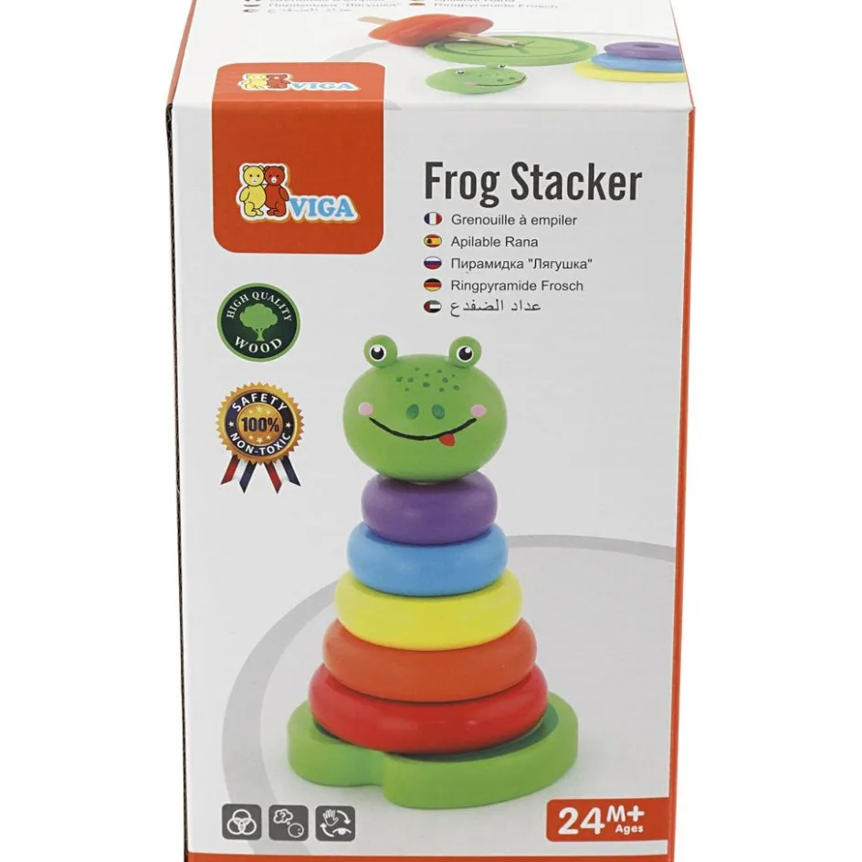 VIGA wooden stacking frog| Indoor Play