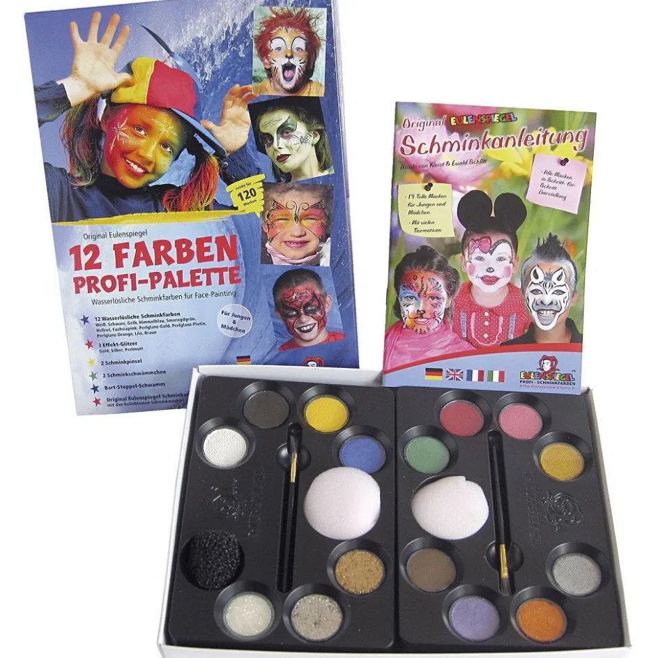 Eulenspiegel Water Makeup Set with step-by-step| Indoor Play|Face Paint And Accessories