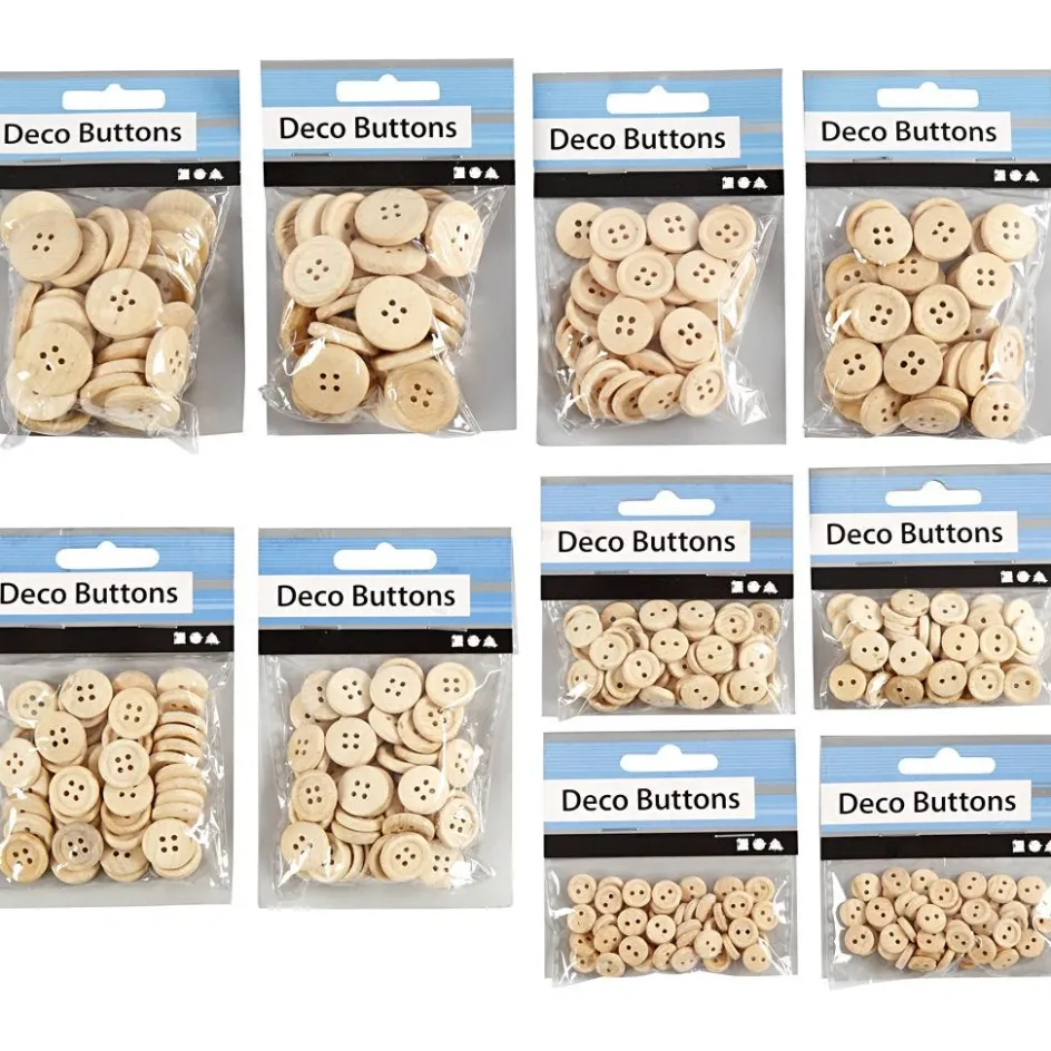 Creativ Company Wooden Buttons| Sewing Accessories And Tools