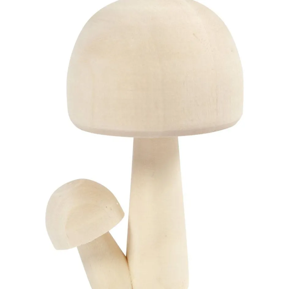 Creativ Company Wooden Mushrooms| Trees And Flowers For Decoration