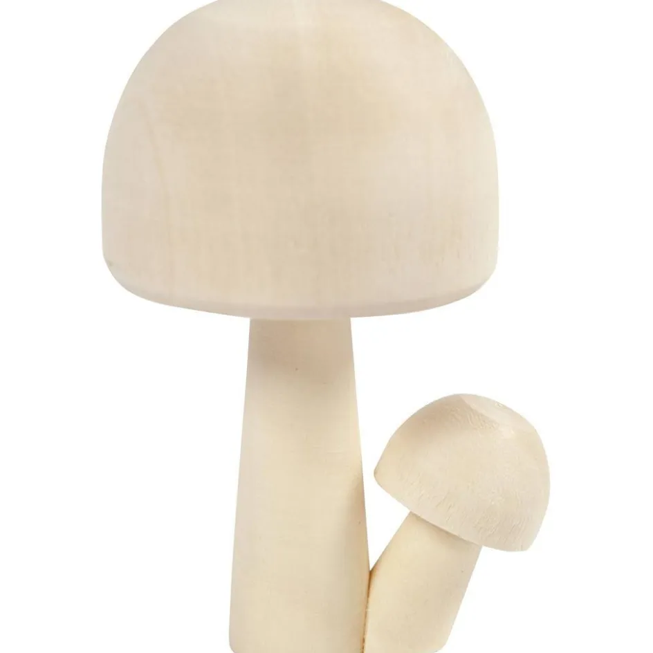Creativ Company Wooden Mushrooms| Trees And Flowers For Decoration