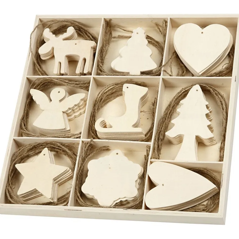 Creativ Company Wooden Ornament| Figures, Eggs And Animals For Decorating