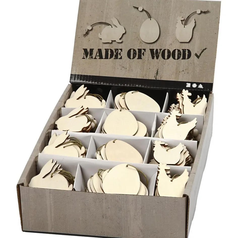 Creativ Company Wooden Ornament| Figures, Eggs And Animals For Decorating