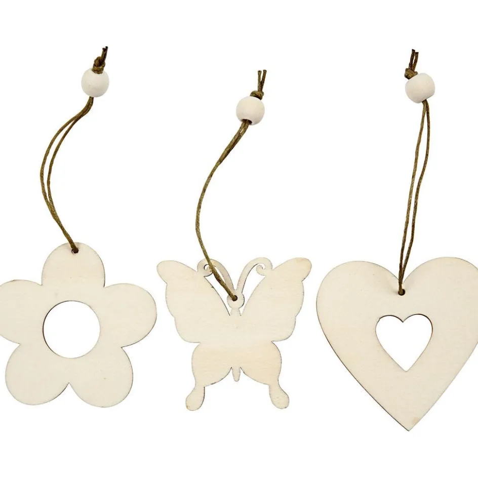Creativ Company Wooden Ornament| Figures, Eggs And Animals For Decorating